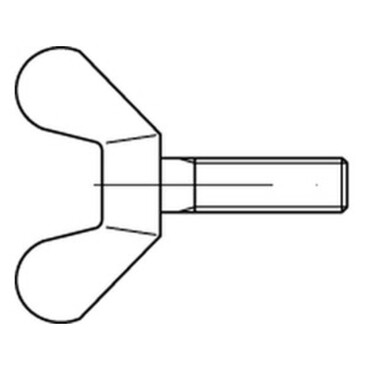 DIN316 Wing screw with rounded wings, brass